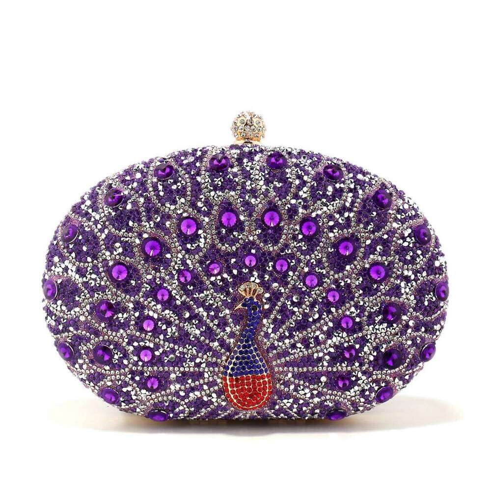 Designer Bags Circular Design Women Evening Bags Rhinestones Party Wedding Bridal Clutch Bag Dias Metal Pea Animal Small Handbags With Luxury Bag