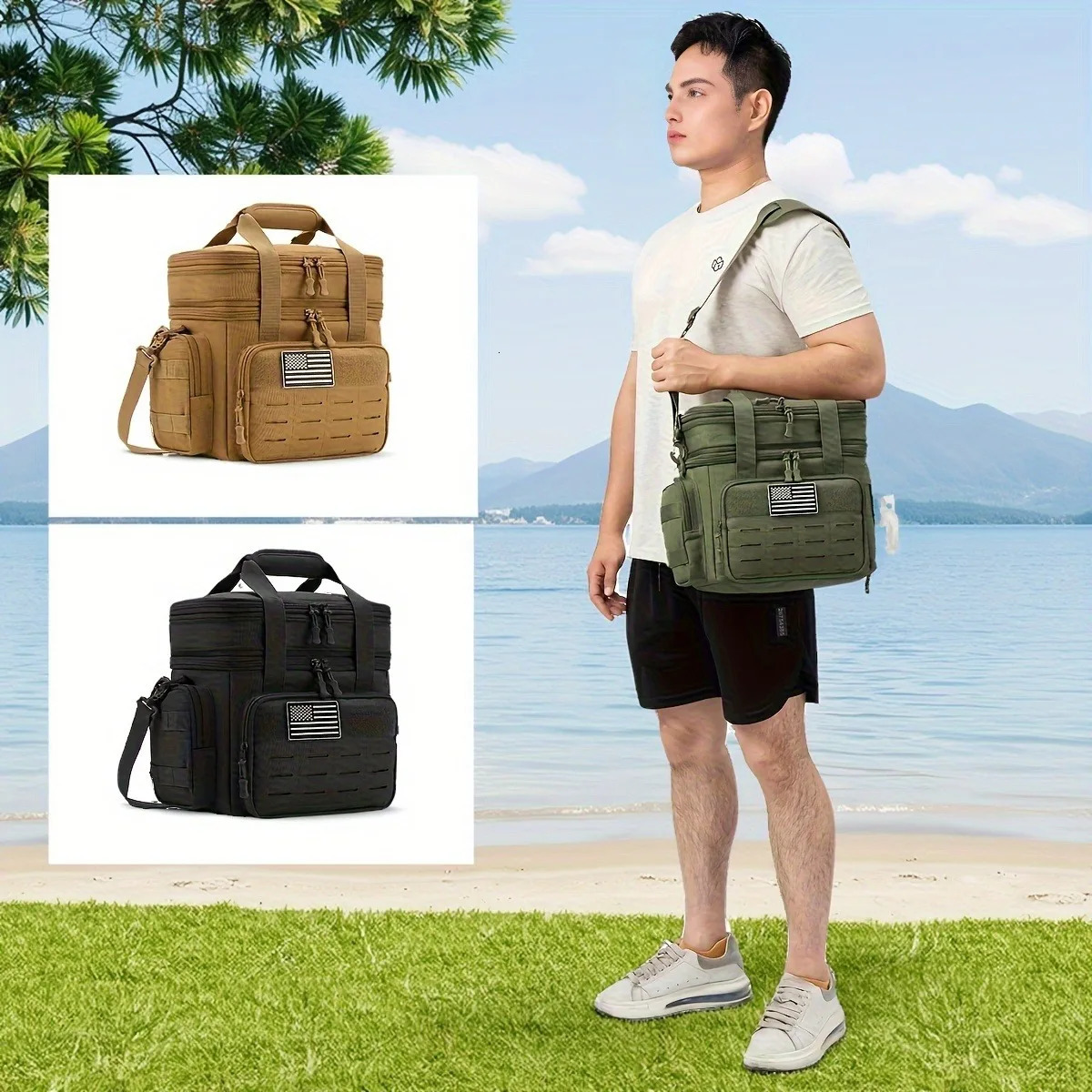 18L LargeCapacity Tactical Lunch Bag Insulated Cooler Box For Work Commutes Outdoor Camping SelfDriving Trips 251029