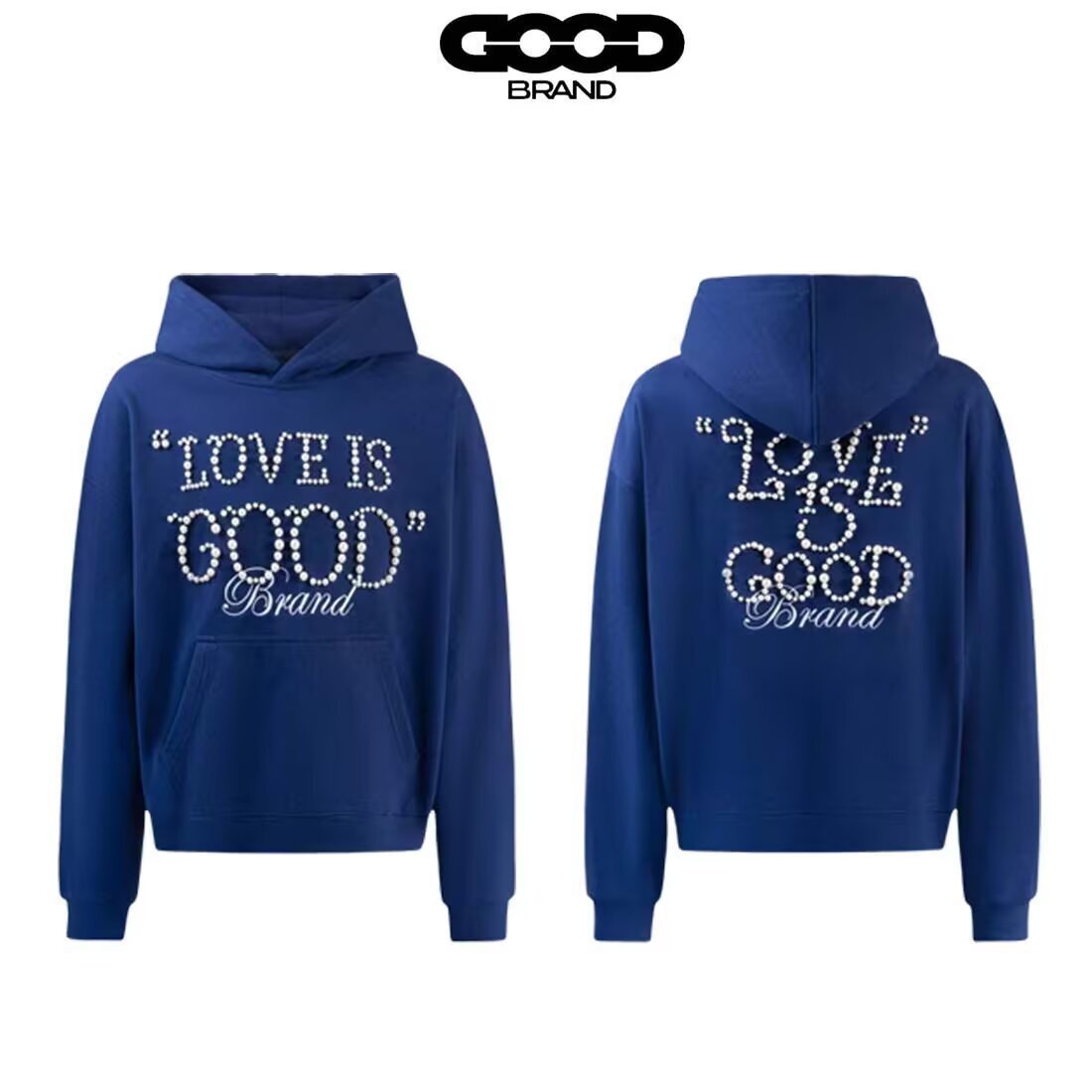Lazy art designer multifunctional fashion new simple fashion sportswear pearl embroidery pure cotton g Ins