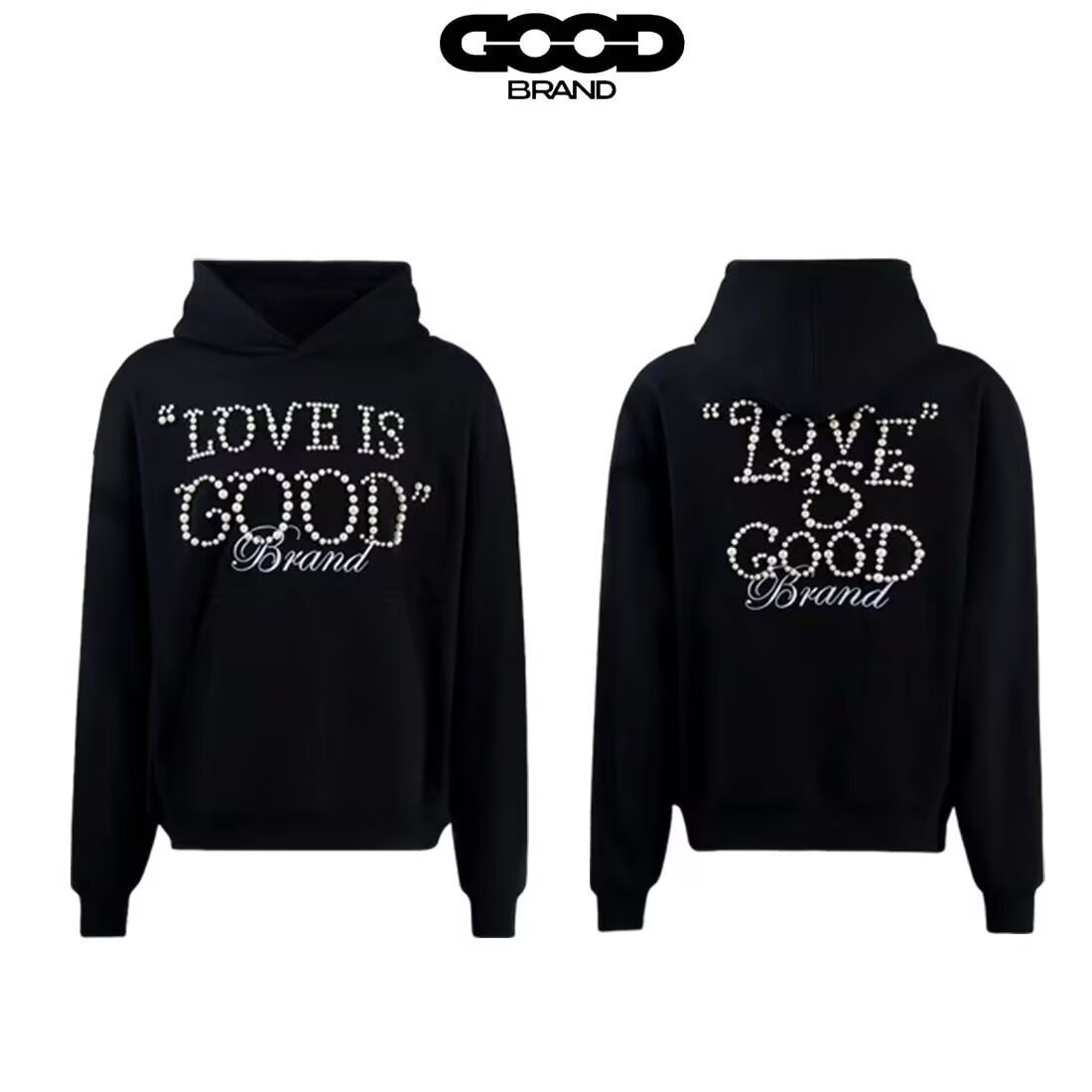 Lazy art designer multifunctional fashion new simple fashion sportswear pearl embroidery pure cotton g Ins