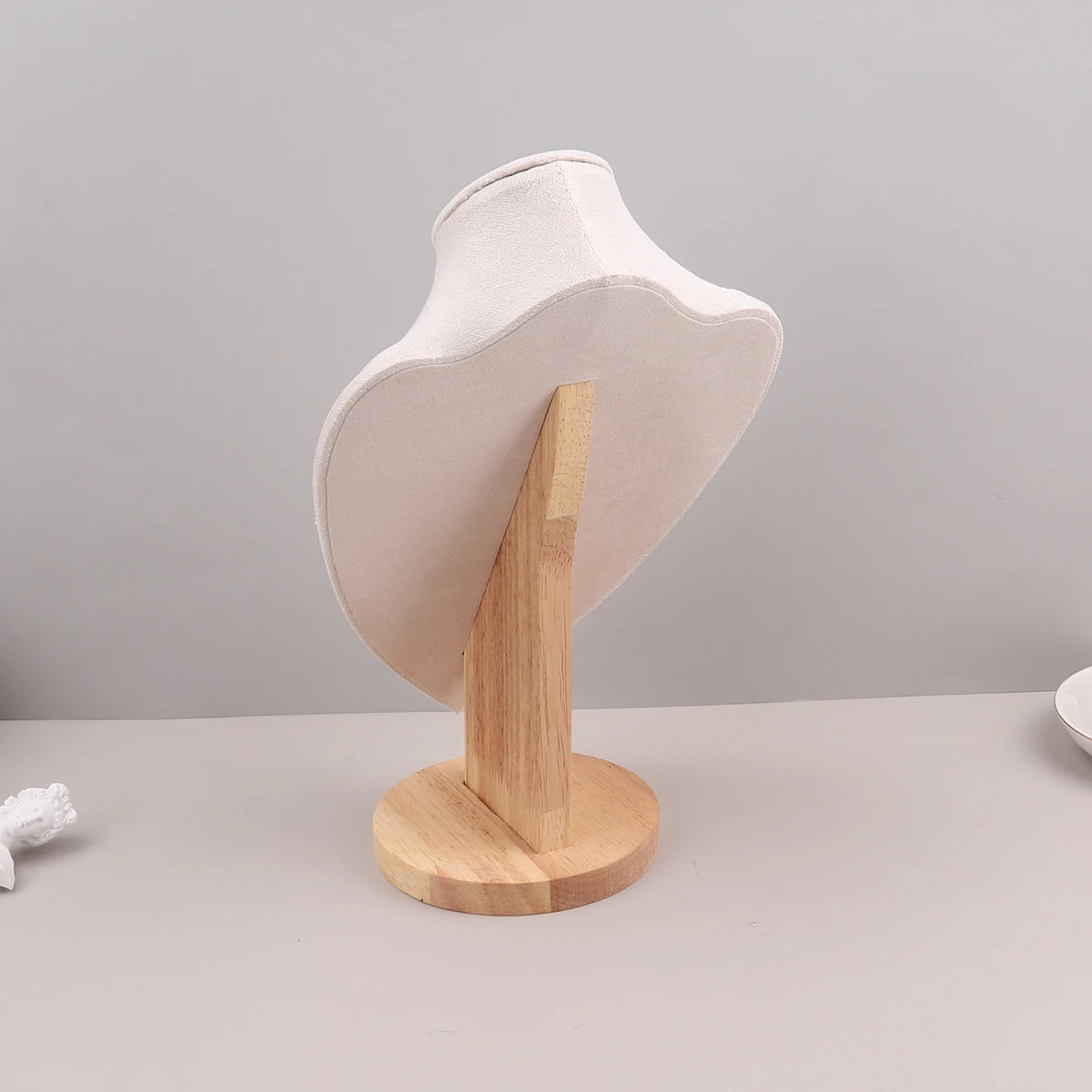 Velvet Portrait Necklace Display Pendant Organizer Jewelry Stand Mannequin Bust Window 251013