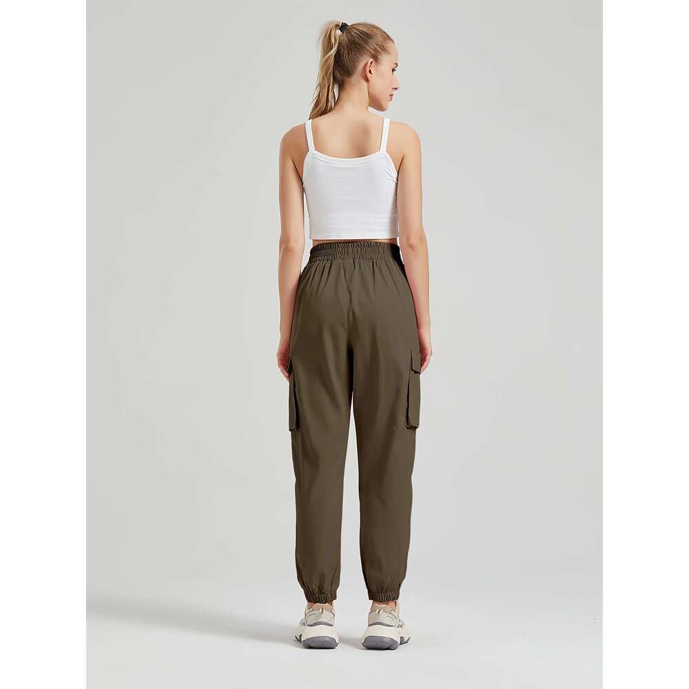 5pcs Solid Color Pocket Jogger Suitable for Autumn And Winter Casual Elastic Waist Sports Pants, Women's Clothing, Jogging Pants