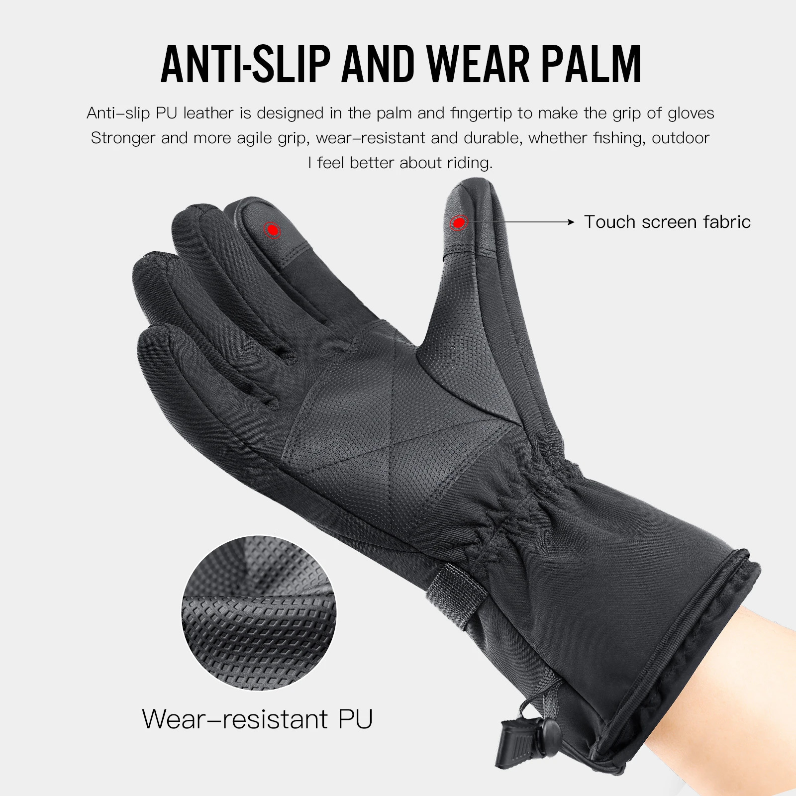 Electric Heated Gloves Motorcycle Winter Moto Warm Waterproof Rechargeable Heating Thermal For Snowmobile 251013