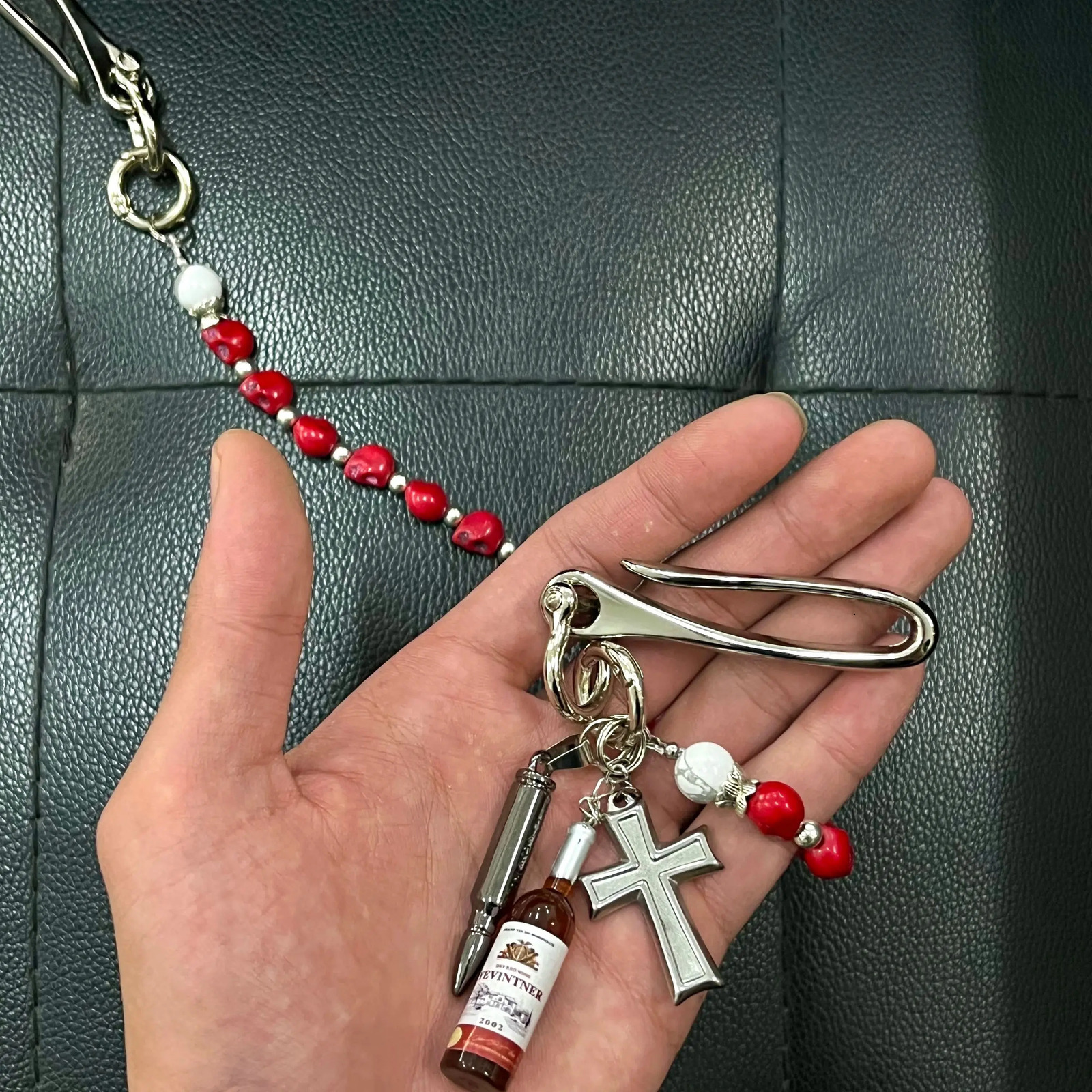 Original Cross Trouser Chain Ainworth Original Red Skull Retro Niche Punk Street Waist Chain 251021