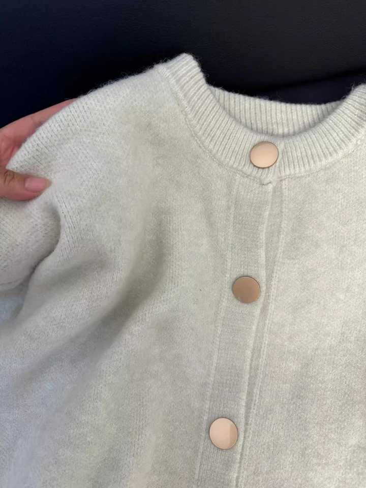 Autumn Knit Cardigan for Women Korean Soft Lazy Style O Neck Single Breasted Casual Sweaters Y2K Sweet Preppy Knitting JumperT251028