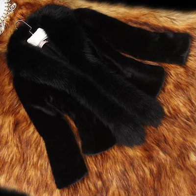 Elegant Faux Fur Coat Women Mink Warm Long Sleeve Female Outerwear Autumn Winter Jacket Hairy Overcoat 251028