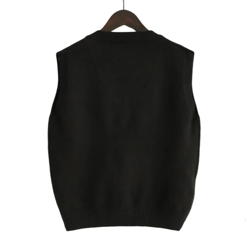 Sleeveless VNeck Sweater Vest Women 2025 Korean Fashion Knitwear Spring Autumn Solid Color Allmatch Pullovers Waistcoats Tops 251029