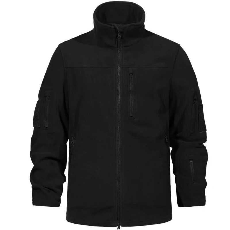 Winter Tactical Fleece Jackets Men Warm Polar Outdoor Stand Collar Coat MultiPocket Casual Hiking Camping Trekking Climbing J251029