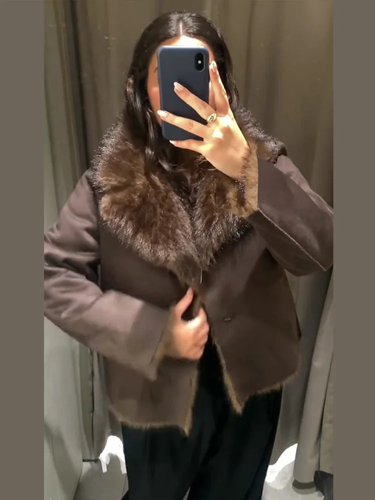 Fashion Womens Coat Turndown Collar Full Sleeve Single Breasted Doubleside Wearable Female Jacket 2025 Autumn Lady Jackets 251029