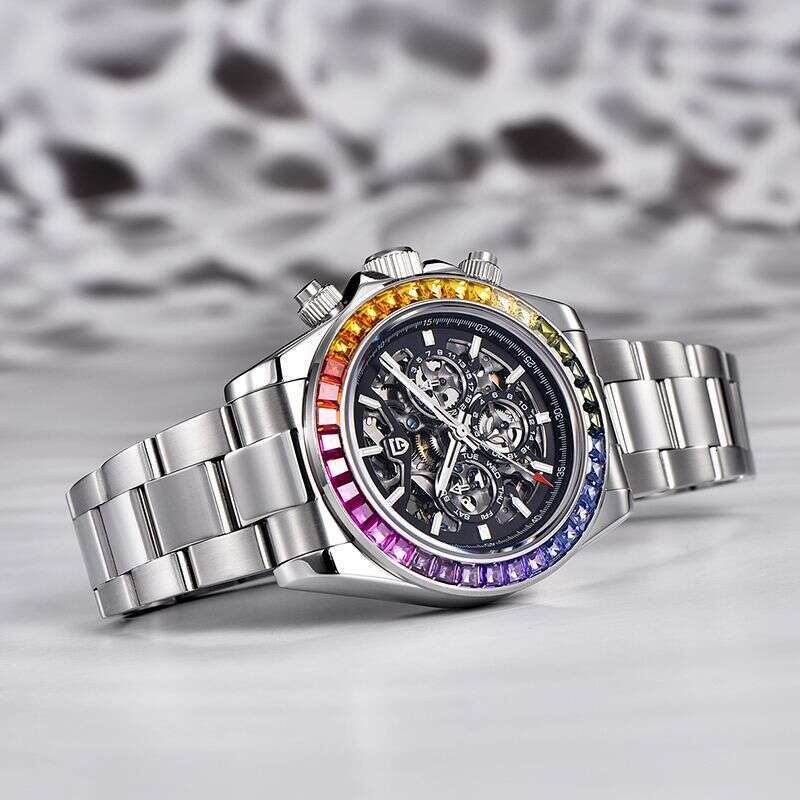 PAGANI DESIGN Fully Automatic Colorful Hollow Visible Movement Men's Mechanical Watch PD-1777
