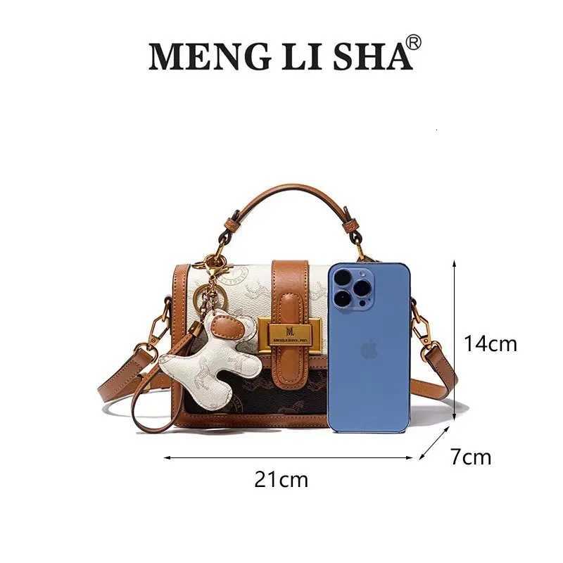 Menglisha Womens Handbag 2024 SpringSummer New Contrast Color Handbag High end Designer Single Shoulder Crossbody Bag W251029