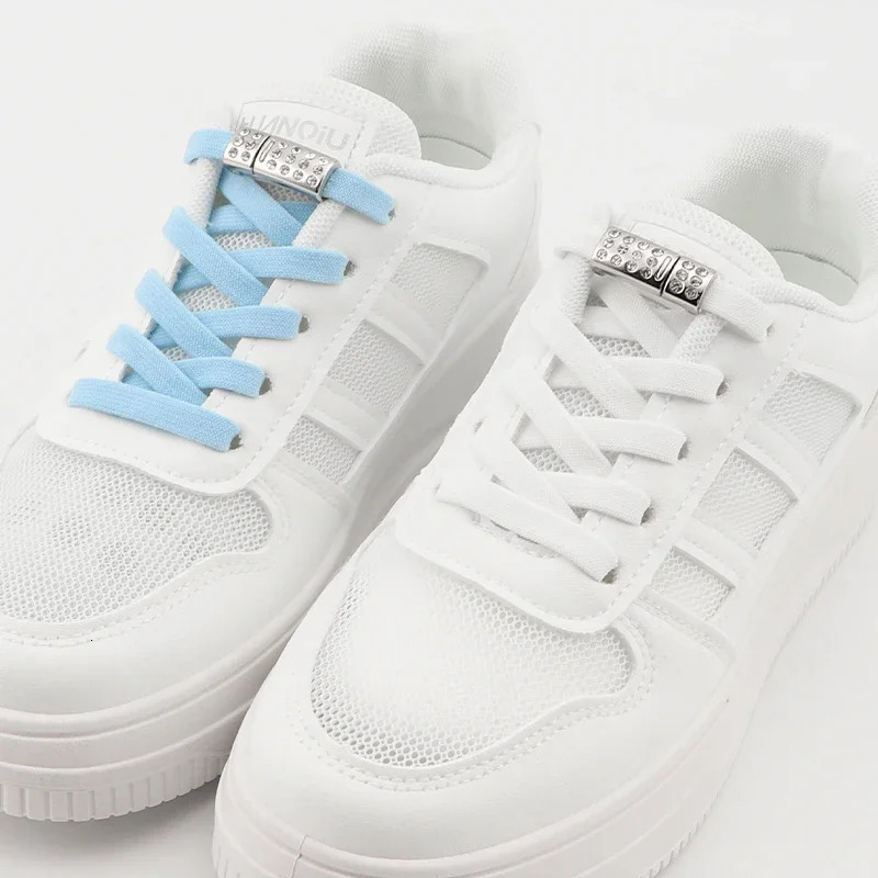 Diamond Magnetic Shoe Laces Without Ties Metal Lock Elastic Shoelaces For Sneakers 1 Second Quick On And Off Lazy Shoelace 251029