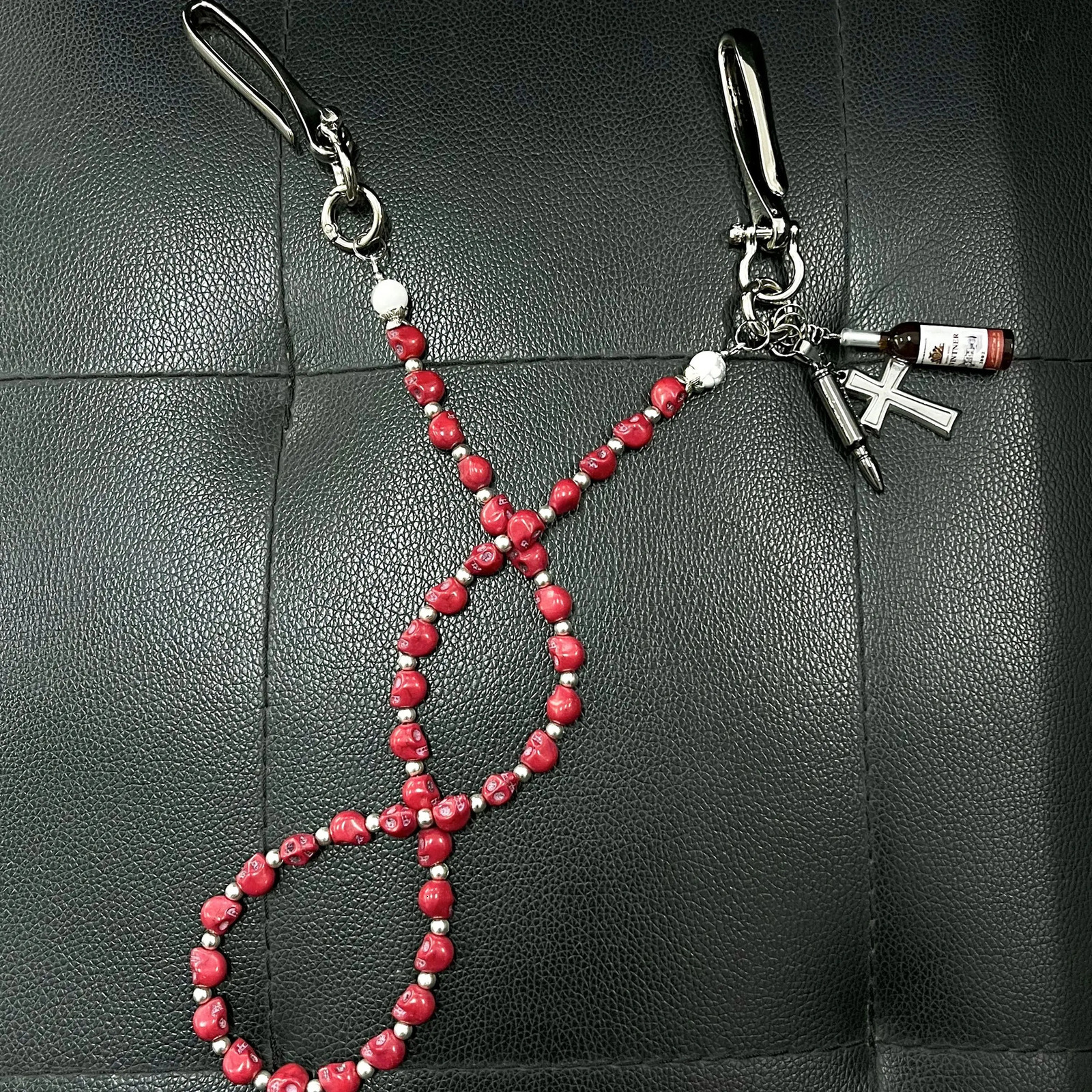 Original Cross Trouser Chain Ainworth Original Red Skull Retro Niche Punk Street Waist Chain 251021