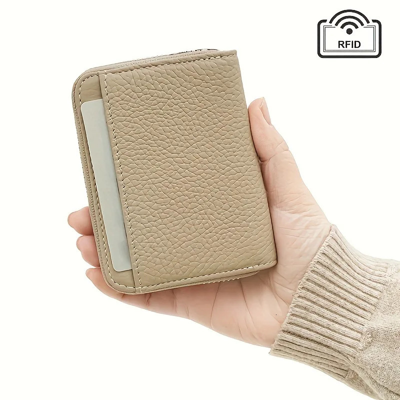 Simple PU Leather Coin Purse Zipper Mini Wallets Portable Multicoin Slots Money Bag Card Holder Short Purse for Women Men 251029