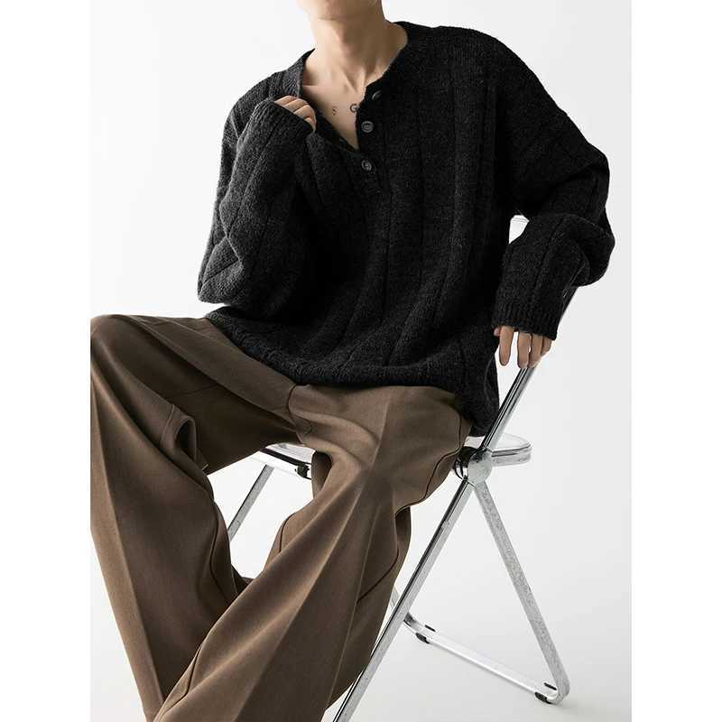 Fashion Vertical Stripe Loose Knitted Cardigan with Relaxed Vibe Textured Individuality Unisex Sweater J251029