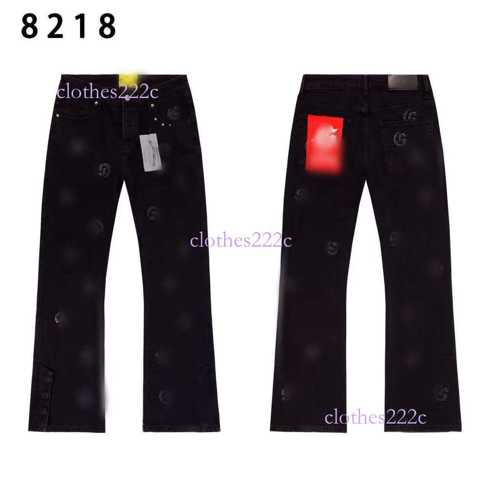 Style Trendy Brand Distressed Patchwork Straight-Leg Jeans American Casual Rock Street Hip-Hop