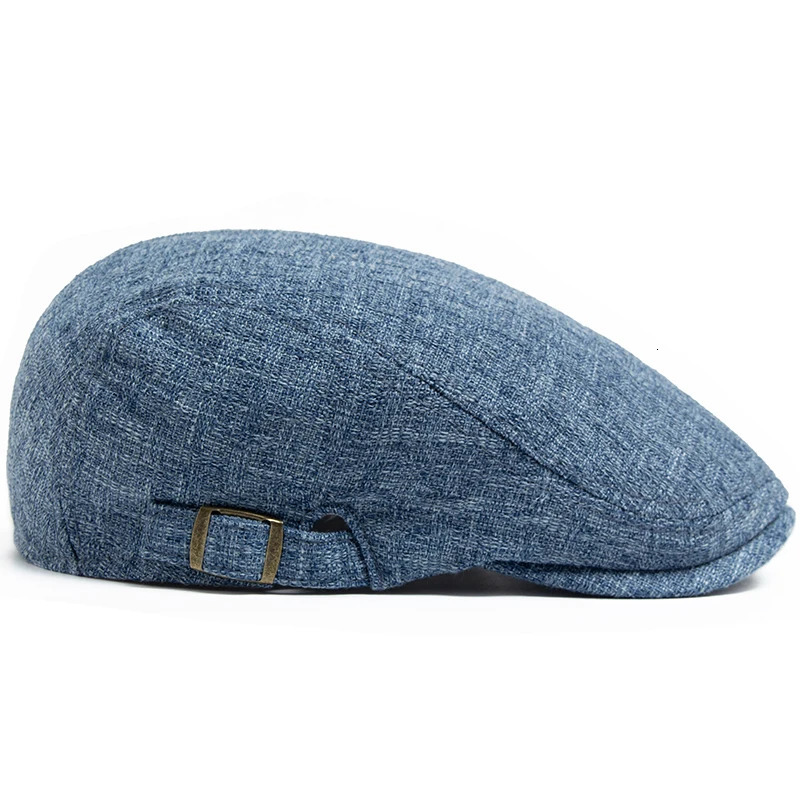 Summer Thin Double Breasted Beret Fashion Men Vintage Visor Flat Cap Women Hat Berets For Casual Unisex Boina 251013