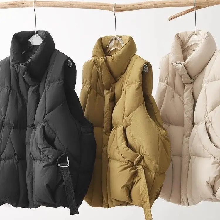 Womens Puffer Vest Fall Casual Stand Collar Lightweight Bodywarm Sleeveless Zip Up Padded Jackets Outerwear Coat Women 251027