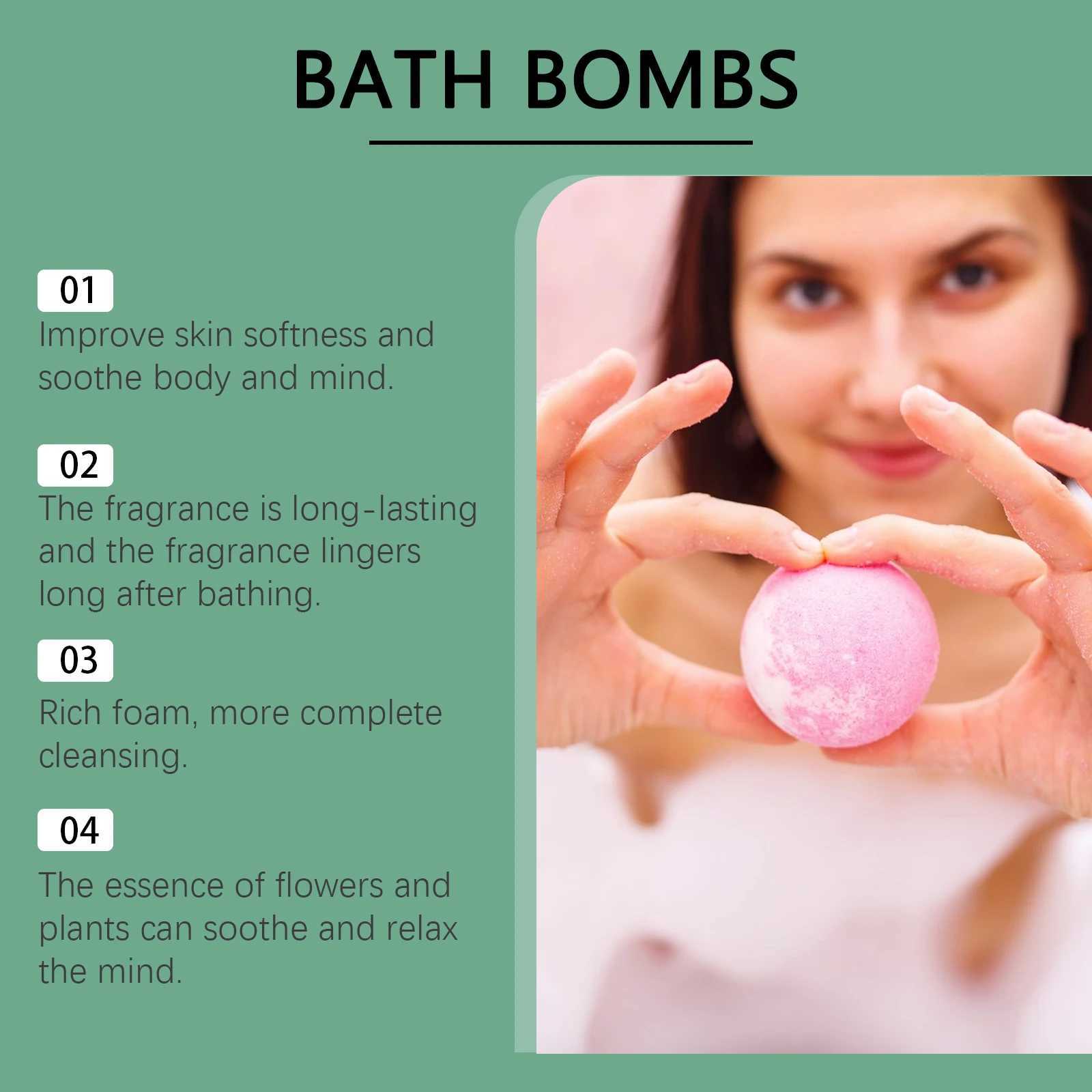 OceAura Christmas Bath Bombs Gift Set Aromatherapy Relax Stress Exfoliating Moisturize Shower Cleaner Handmade Bath Salt Ball L251029