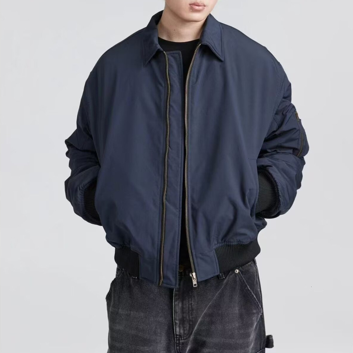 American Style Vibe Designer Jacket Lapel Flight Jacket Men's Baseball Jacket Autumn Trendy Brand Casual Versatile Workwear Short Jacket