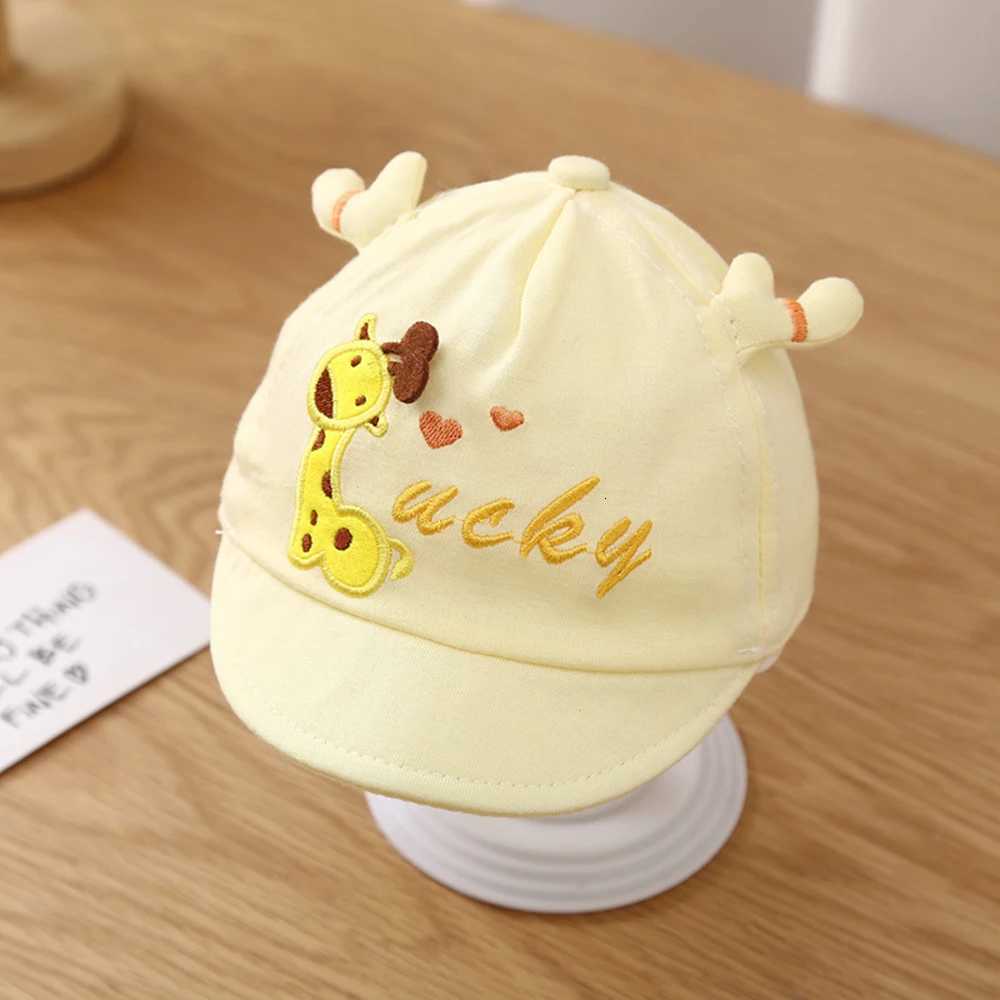 Cartoon Baby Hat Soft Spring Autumn Peaked Cap Lucky Giraffe Small Month Newborn Baby Baseball Cap For Kids 06 Month251028