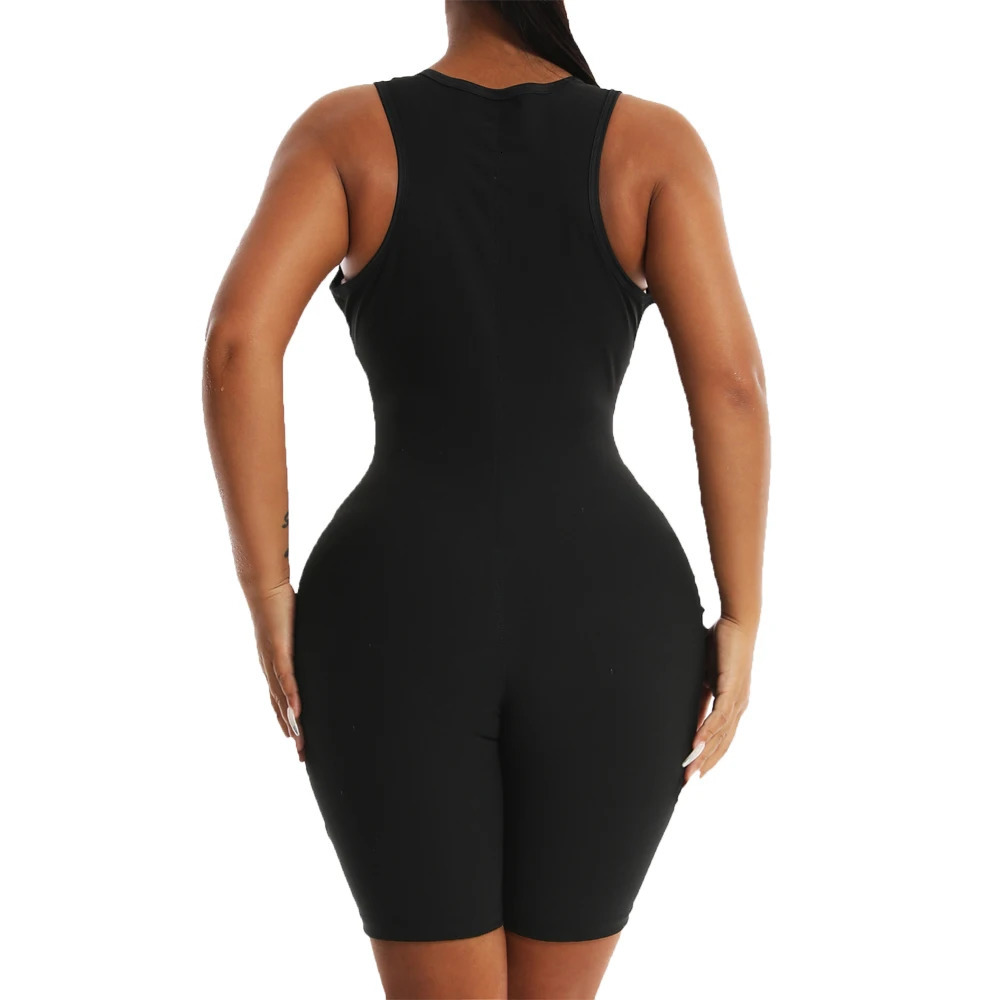 Women Thermo Sauna Bodysuit One Piece Jumpsuit Shapewear Fitness Workout Sweating Bodysuit Body Shaper Thigh Trimmer Shorts 251029