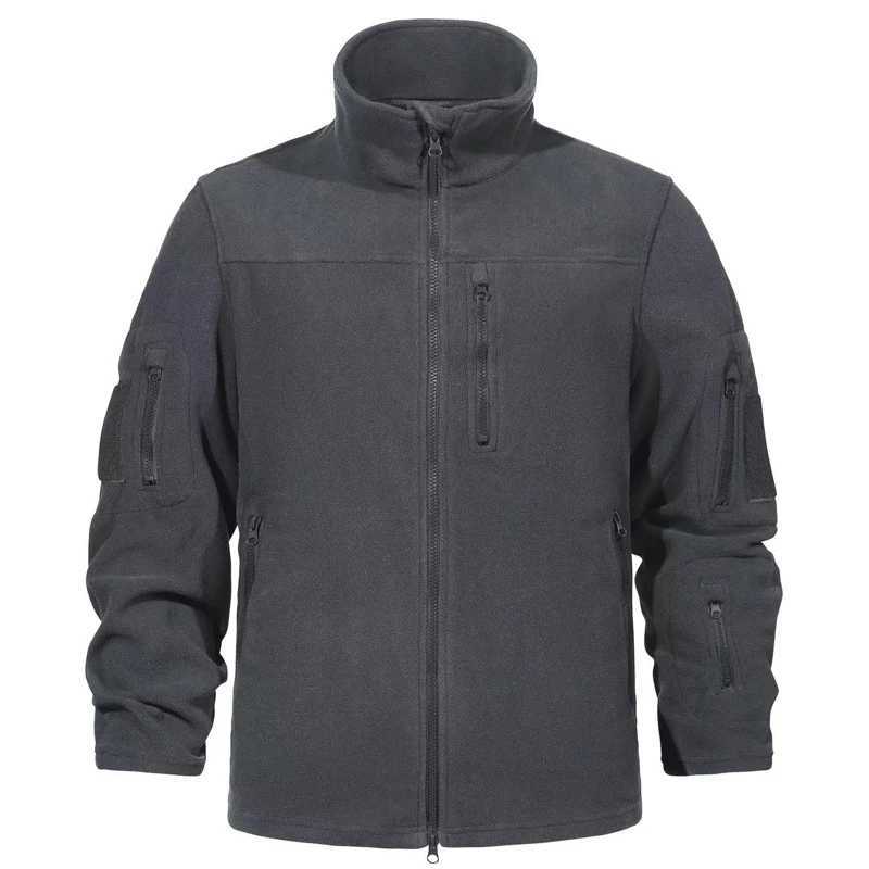 Winter Tactical Fleece Jackets Men Warm Polar Outdoor Stand Collar Coat MultiPocket Casual Hiking Camping Trekking Climbing J251029