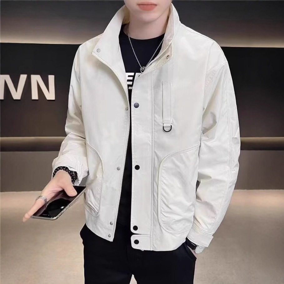 Designer Jacket 2025 Spring And Autumn Casual Men's Jacket Outdoor Fashion Loose Casual Versatile Men's Thickened Stand Collar Men's Ja