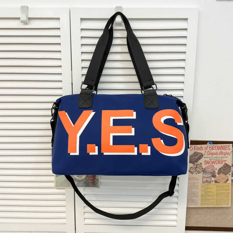 Korean Style Fashion Letter Travel Bag for Women New Casual Lightweight Handheld Gym Bag Trendy Letter Outdoor Sports Bag