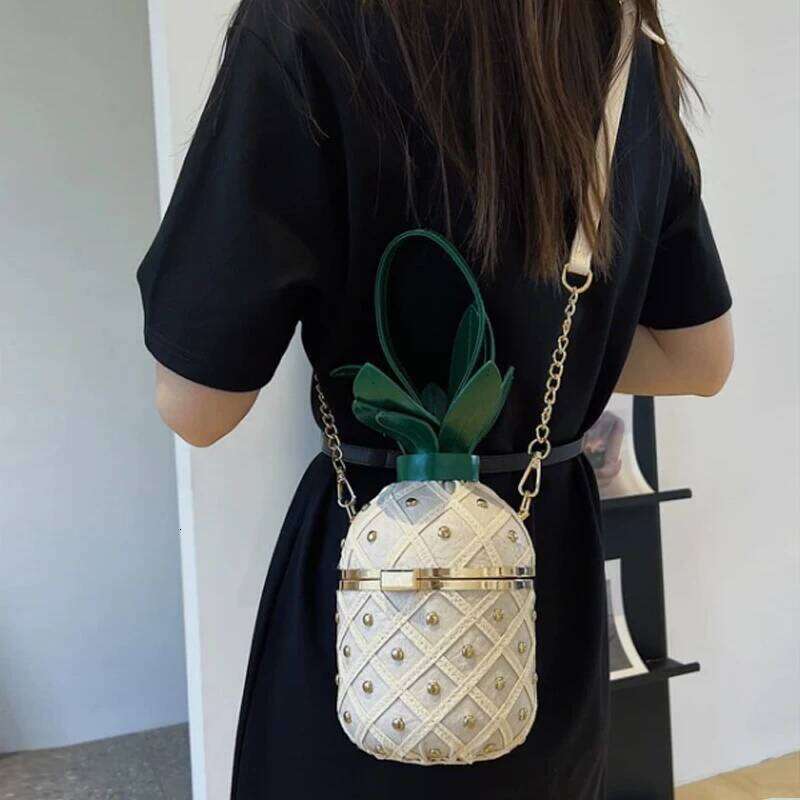 2025 New Korean Fashion Versatile Crossbody Personalized Pineapple Shaped Women's Handbag Shoulder Bag