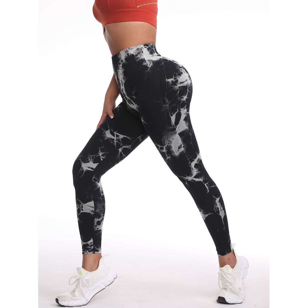 5-Pack Rainbow Tie-Dye High Waisted Sculpting Fiess Pants, Quick-Dry Running Yoga Butt-Lifting Sports Leggings, Women'S Clothing