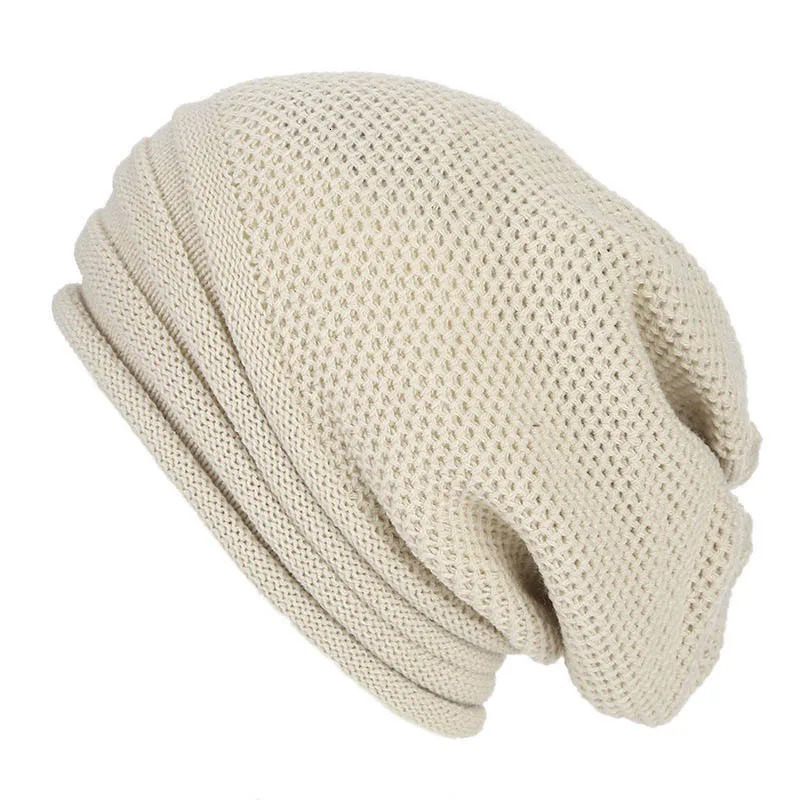 Winter Baggy Slouchy Beanie Hat Wool Knitted Warm Cap for Men Women Beanie Oversized Winter Hat for Skiing cappello uomo 251029