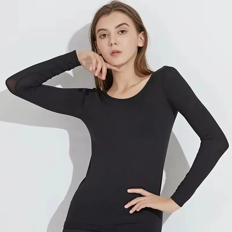 Women traceless thermal underwear set unisex intimate pajamas ultrathin winter constant temperature long sleeve lingerie 2 piec 251029