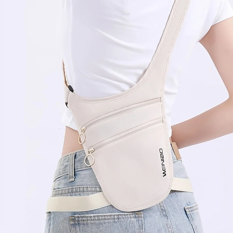 Polyester Travel AntiTheft Waist Bag with RFID Blocking Hidden Passport Wallet for Europe Tours Secure Crossbody Pouch 251021