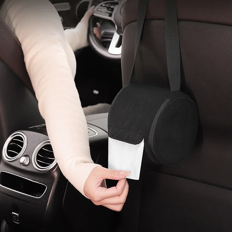 Portable Car Tissue Holder Hanging For Roll of Paper Car interior Tissue Napkin Box Accessory 251029