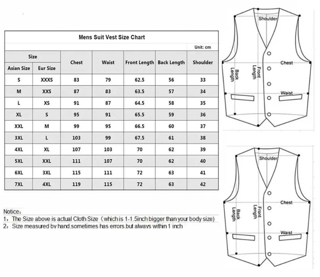 Fashion Single Breasted Suit Vests for Men Grey Black Highend Male Waistcoat Slim Fit Formal Business Casual Vest Plus Size 7XL W251029