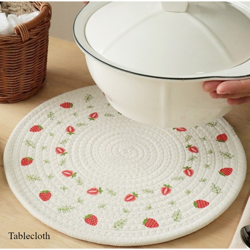 2026 TABLE Insulation Printed Dining Tablecloth Table Plate Cup Round Pot Mat Bowl Mat E01