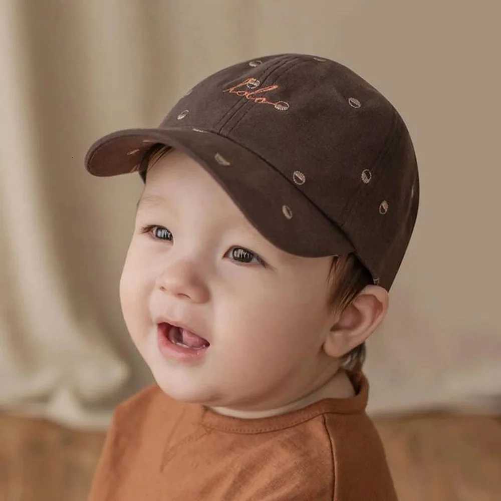 Embroidered Lola Baseball Caps Baby Boys Hats Cotton LongBrimmed Cap For Kids 636 Month HardBrimmed Childrens Hat251028