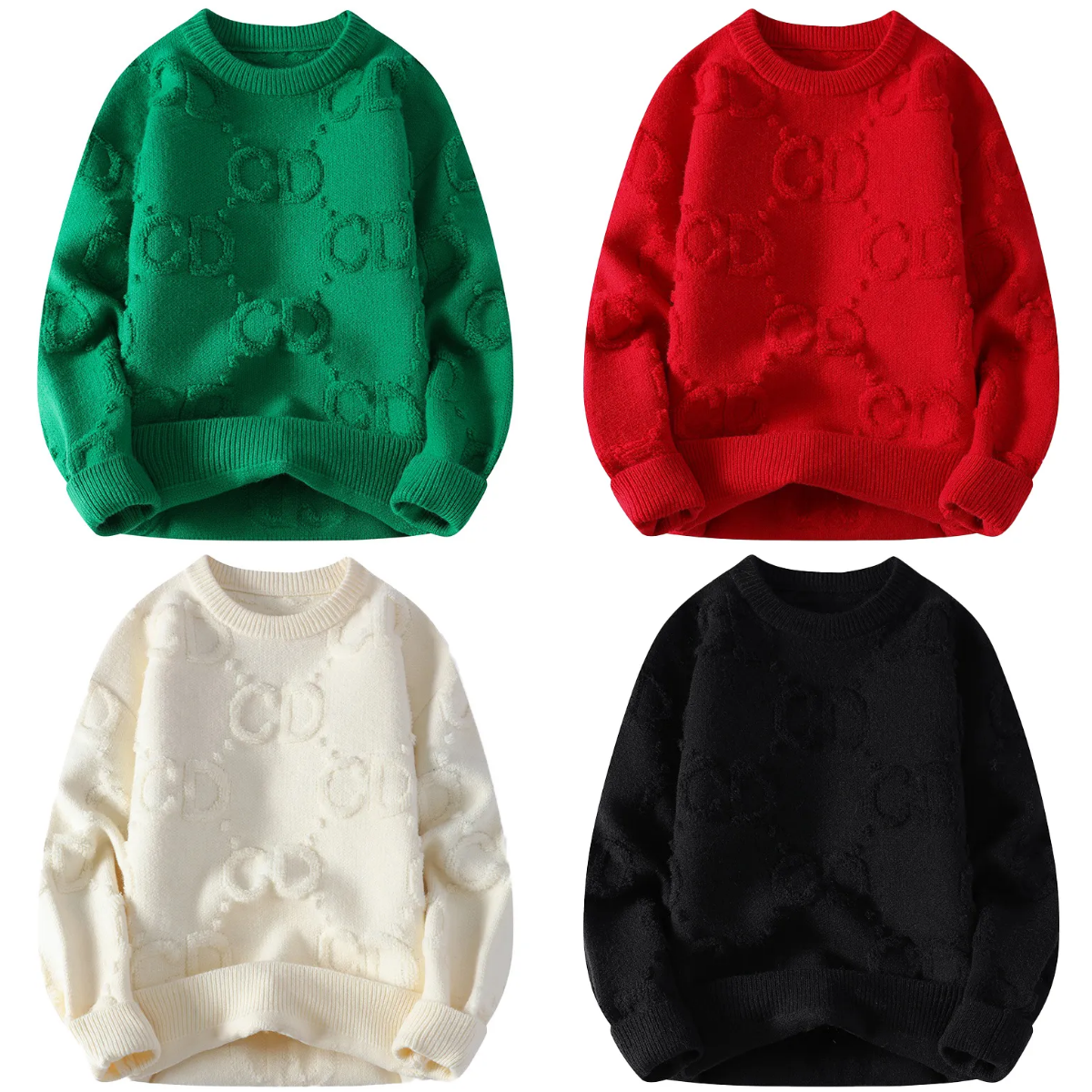 Designer Men's Sweaters New Winter Thick Warm Cashmere Sweater Mens High end Luxury Mens Christmas Parachute Korean Harajuku Mens Pulling Sweater