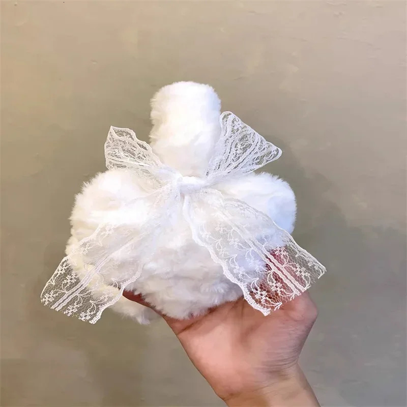 Winter Japanese Sweet Girl Cute Earmuffs lace Bow Plush Winter Warm Headwear Women Earplugs Cold Protection Love ear muffs 251029