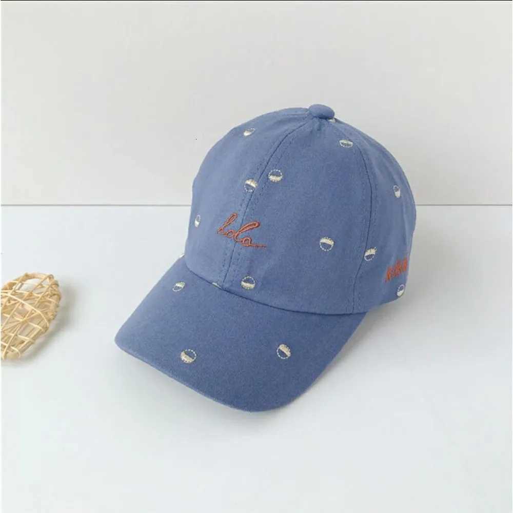 Embroidered Lola Baseball Caps Baby Boys Hats Cotton LongBrimmed Cap For Kids 636 Month HardBrimmed Childrens Hat251028