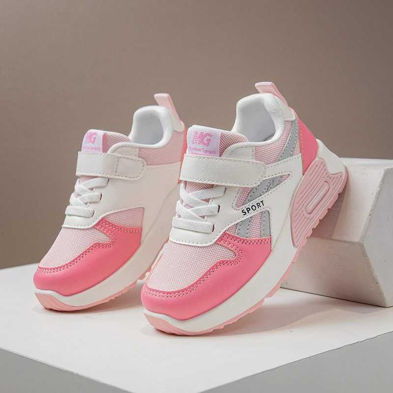 New Children Girls Autumn Leather Luxury Design Kids Casual Sneaker Tennis Sports Shoes for Girl L251028 XJ260303