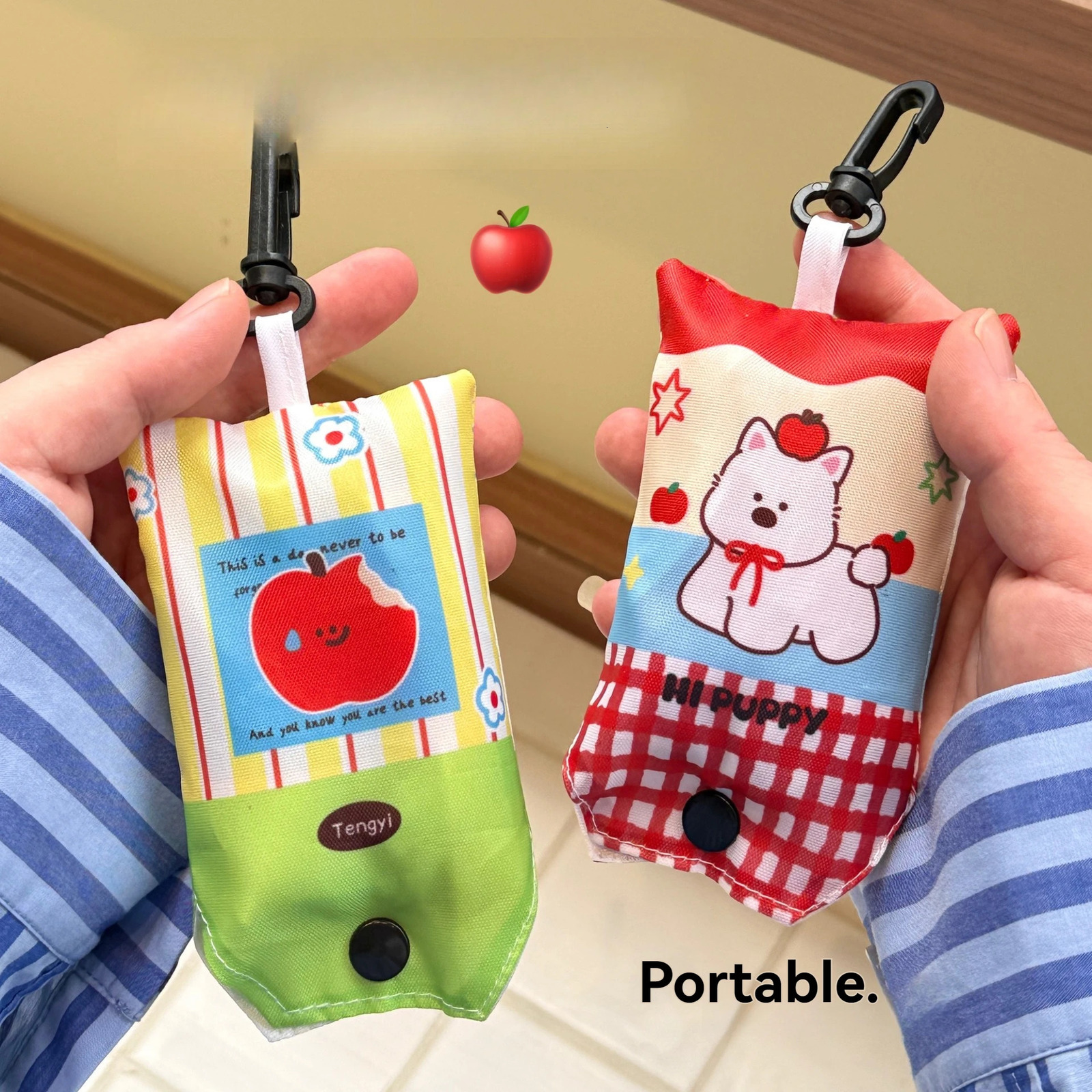 Cute Shopping Bag Large Capacity Supermarket EcoFriendly Bag Foldable And Easy To Carry Bag Together 251029