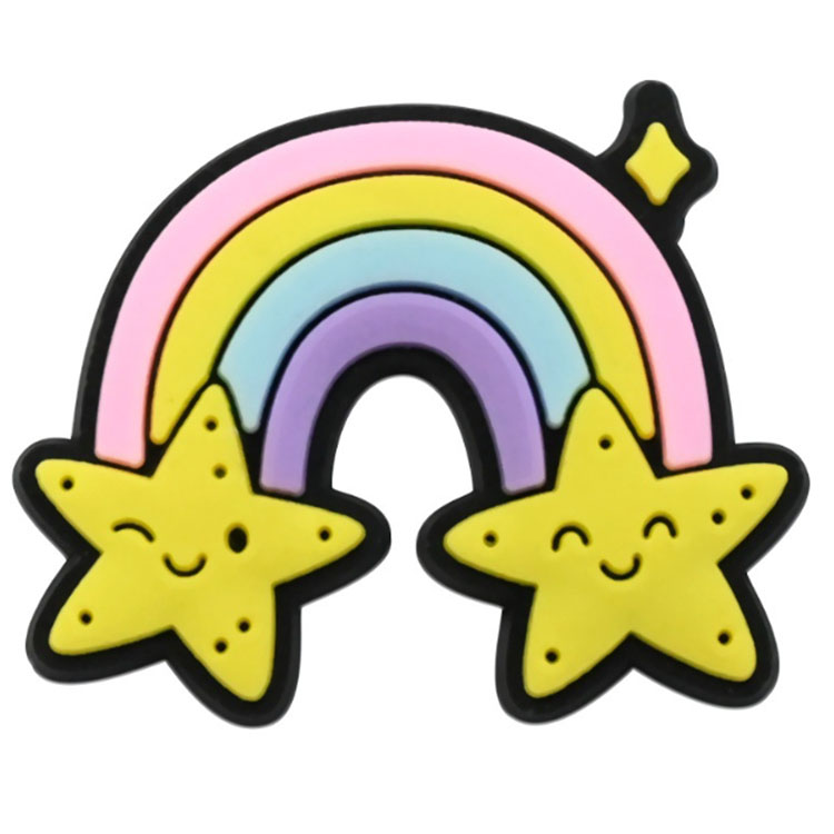 cute shoe part accessories DIY decoration buckle pvc soft reusable hole shoe flowers charms pin button