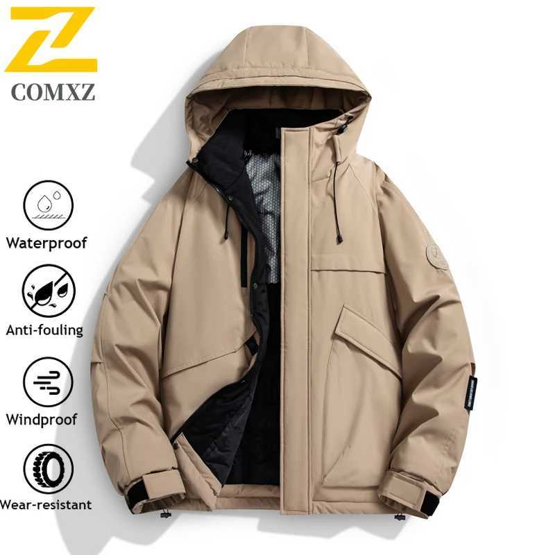 Mens Graphene Winter Jacket Lined Thick Warm Coat Waterproof Windbreaker MultiPocket Workwear Hiking Camping Outdoor Jackets J251029