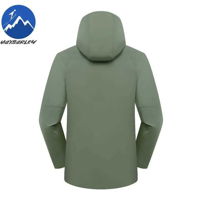 Maxbarley Casual Men Jacket Classic Hooded Outdoor Adventure Windproof Hiking Coat Versatile Trekking Waterproof Autumn Garment J251029