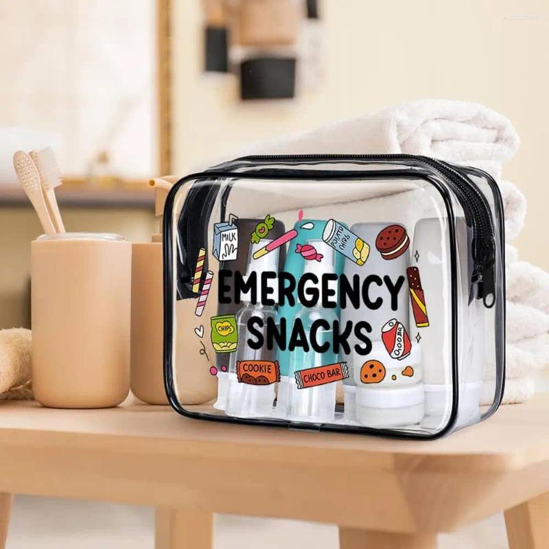 Cosmetic Bags Clear Snack-themed Bag.