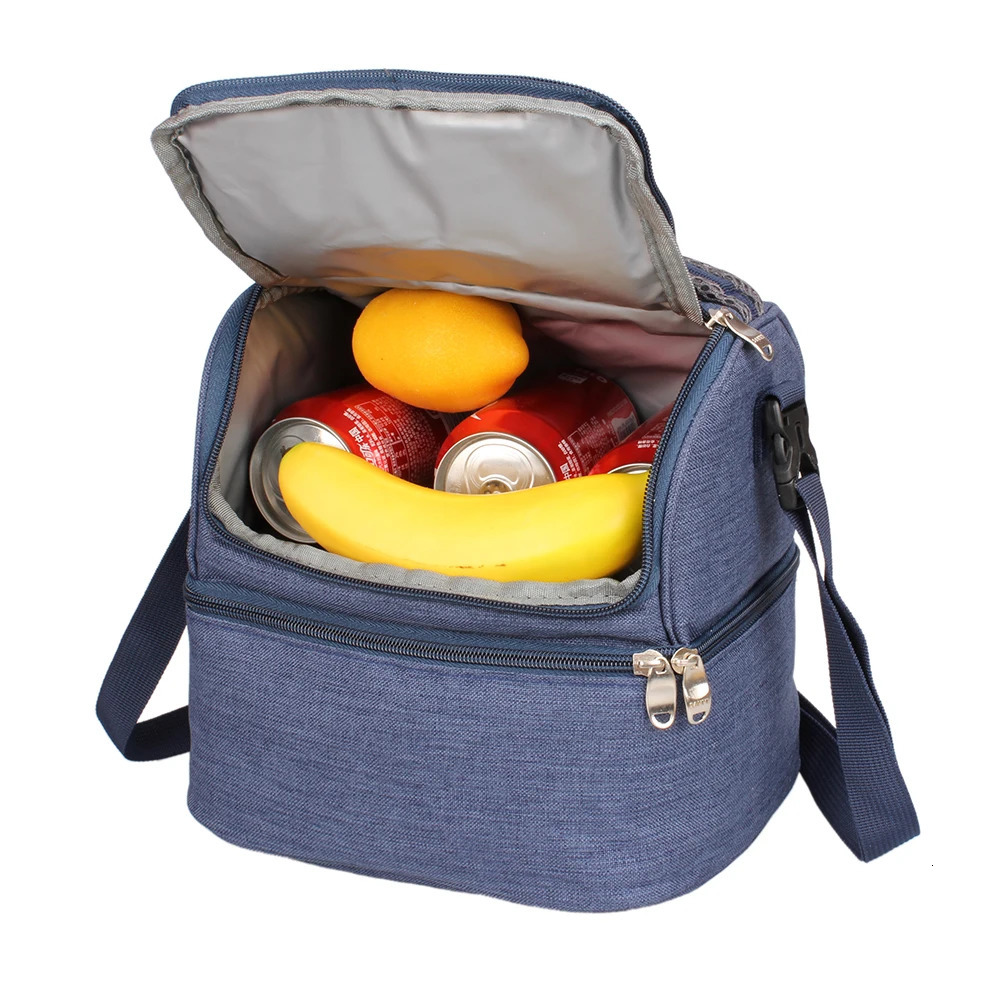 7L Lunch bag Portable Insulated Picnic Box 600D Oxford Solid Thermal Lunch box Food Picnic Bag Cooler Tote Handbags 251029