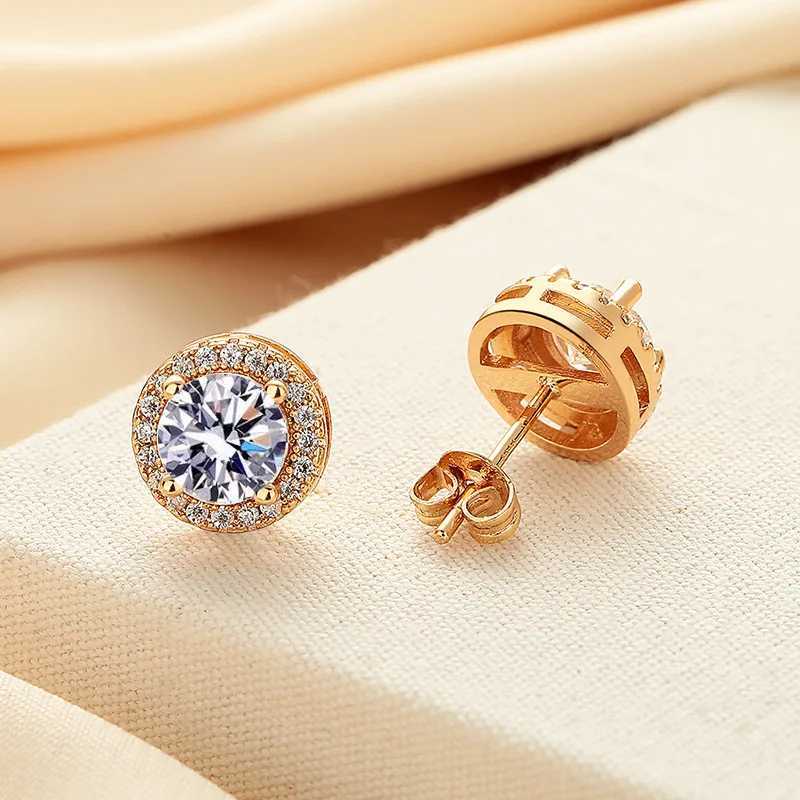 Promotion Moissanite Earrings for Women Pass Diamond Test Pen With Certificate Ear Studs 925 Sterling Silver Fine JewelryW251029