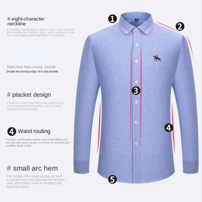 100 Cotton Oxford Man Leisure Embroidered Horse Shirts Streetwear Oversized Men Shirt Floral Long Sleeve Casual Plus Size 251029